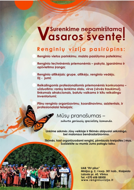 Renginių organizavimas Renginių organizavimas